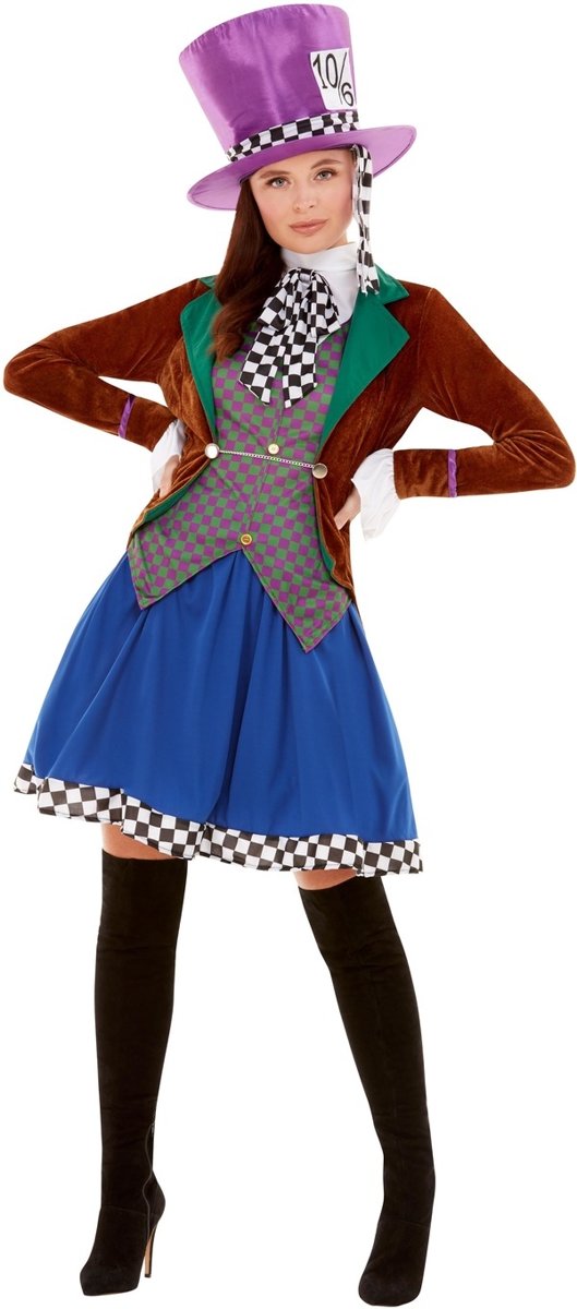 Mad Hatter Kostuum | Zo Gek Als Een Mad Hatter | Vrouw | Large | Carnaval kostuum | Verkleedkleding